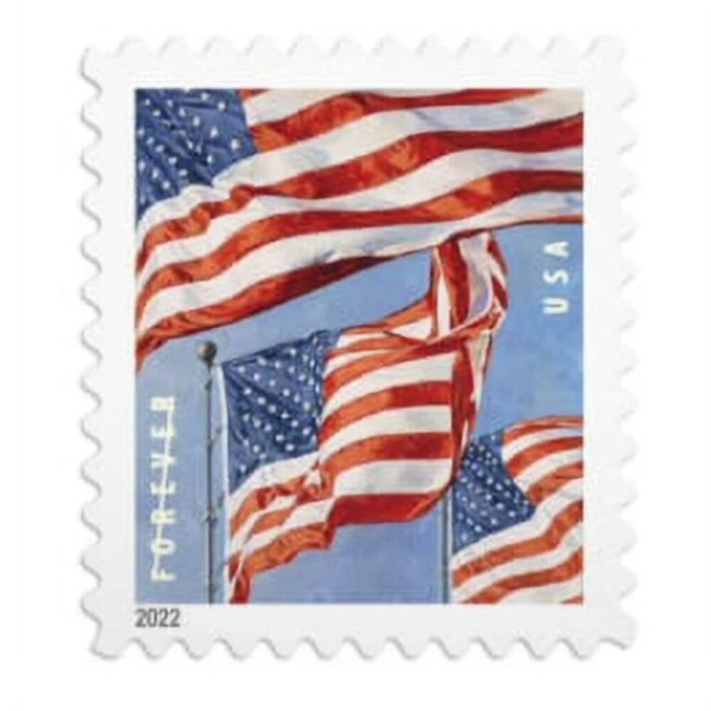 USPS 2022 National Flag Forever Stamp Commemorative Postage (500 pieces)